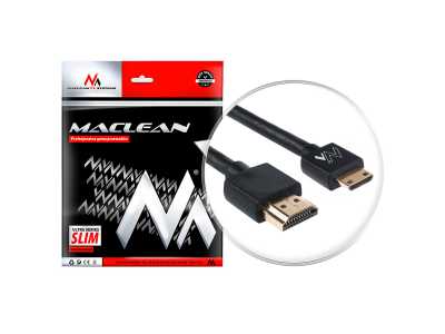 Przewód Maclean, HDMI-miniHDMI, ULTRA SLIM, v1.4, A-C, 2m, MCTV-712
