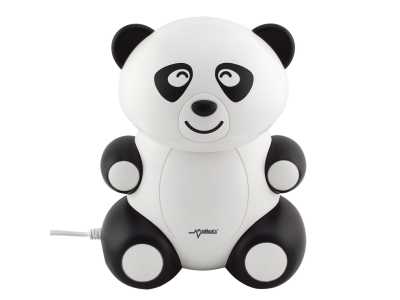 Inhalator dla dzieci Promedix PR-812 panda, zestaw nebulizator, maski, filterki