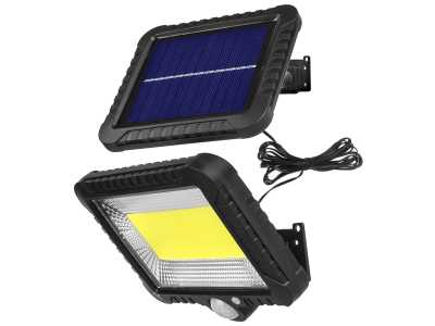 Solarny naświetlacz LED z czujnikiem ruchu Maclean, IP44, 5W, 400lm, 6000K, akumulator litowy 1300 mAh, 5,5V DC MCE438