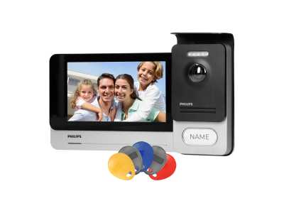 Zestaw wideo domofonowy Philips WelcomeEye Touch, monitor 7" z panelem dotykowym i pamięcią