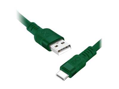 Kabel USB-A - USB-C eXc WHIPPY Pro, 0.9M,60W, szybkie ładowanie, kolor mix ciemny