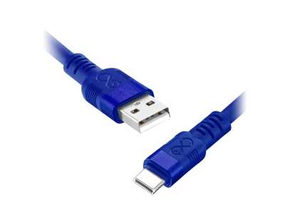 Kabel USB-A - USB-C eXc WHIPPY Pro, 2M, 60W, szybkie ładowanie, kolor mix pastelowy