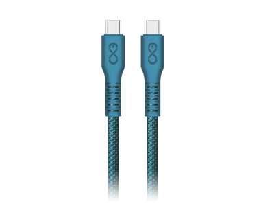 Kabel USB-C - USB-C eXc IMMORTAL, 0.9m, 30W, szybkie ładowanie, kolor mix