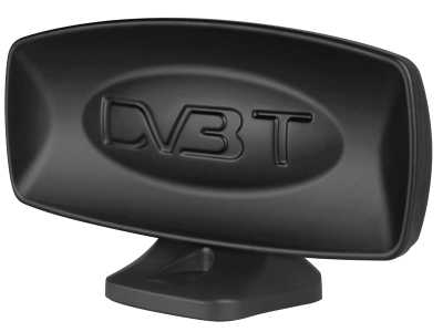 Antena DVB-T DIGITAL pokojowa czarna matowa.
