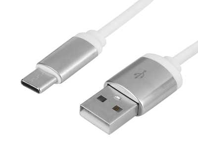 Kabel USB-Type-C 3m HQ metal ,biały