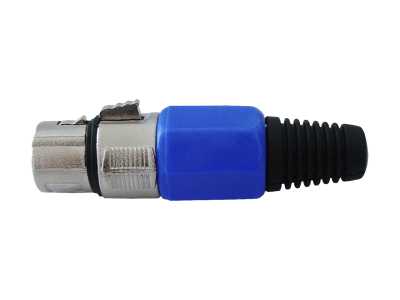 Gniazdo Mikrofonowe 3P na kabel niebieskie