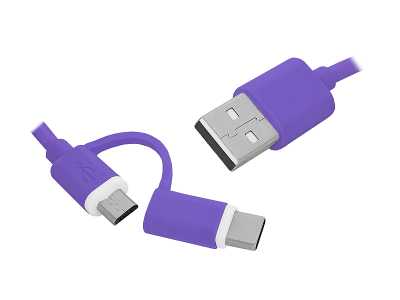 PS Kabel USB - USB Type-C /micro USB 2w1.