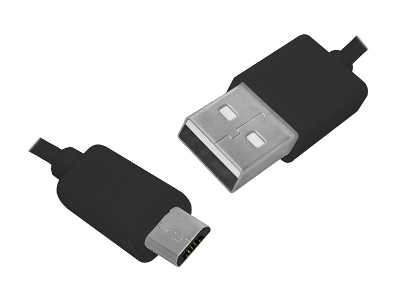 PS Kabel USB-micro USB 1m, czarny, HQ.