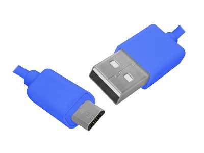 PS Kabel USB - microUSB, 1m, niebieski.