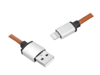 PS Kabel USB-8PIN 1m brązowy, skórzany