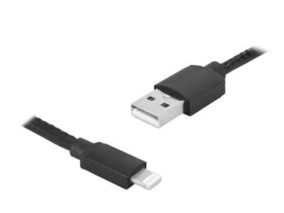 PS Kabel USB-8PIN 1m czarny, skórzany