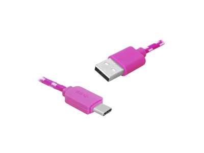 PS Kabel USB-Type-C, 1m, różowy.