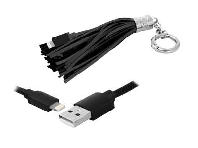 PS Kabel USB-Iphone brelok, czarny.