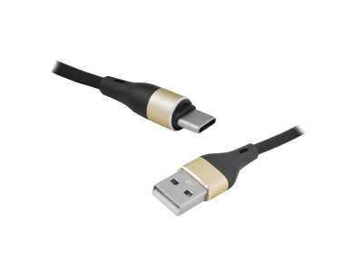 PS Kabel USB - Type-C, 1m, czarny.