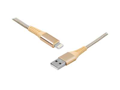 PS Kabel USB - IPHONE 8pin, 1m, złoty.