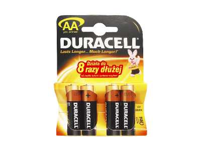 Bateria alkaliczna Duracell LR6 na blistrze.