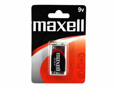 Bateria MAXELL 6F22, 9V.