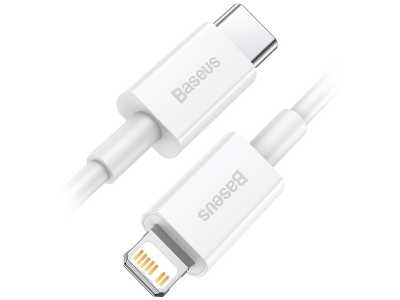 Baseus kabel Superior PD USB-C - Lightning 0,25 m biały 20W