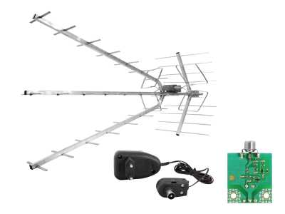 PS Antena DVB-T AP-TRIA-UNI COMBO VHF/UHF MUX-8 polaryzacja pionowa(V) lub pozioma(H) aktywna.