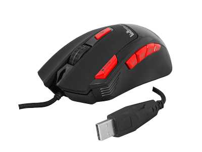Mysz przewodowa 1,7m Gaming dla graczy RGB/LED 9D/6000DPI SCORPION Czarna LTC