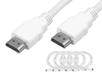 Kabel HDMI-HDMI 1,5m CU HQ v2.0 biały op.5szt