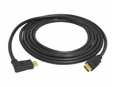 PS Kabel HDMI wtyk kątowy - wtyk prosty, 1,5m, Cu HQ.