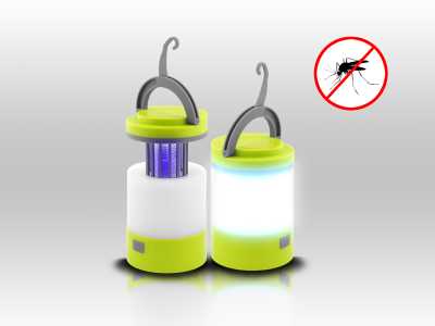 Przenośna lampka LED z pułapką elektryczną UV przeciw komarom K091.