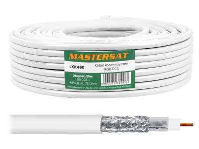 Kabel koncentryczny RG6 CCS 25m Mastersat.