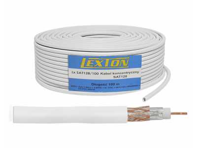 Kabel koncentryczny SAT128, 1.02CU + 64 x 0.12CU, 100m.