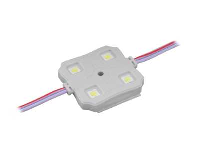 PS Moduł LED-5050 4 diody, światło zimne białe, wodoodporny.
