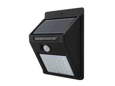 Lampa solarna ścienna LED SMD 6W + czujnik ruchu, czarna.