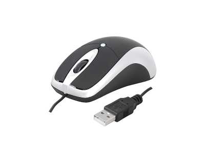 PS  Mysz optyczna przewodowa USB HADES czarno-srebrna LTC
