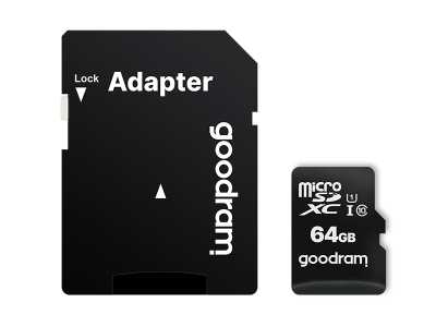 PS KARTA GOODRAM Micro SD 64GB, Class10 UHS + adapter.