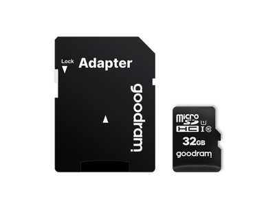 PS Karta pamięci MicroSD GOODRAM 32GB, Class 10 UHS-I + adapter.