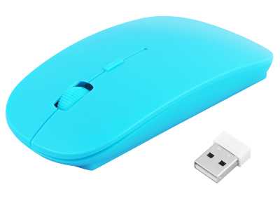Mysz optyczna bezprzewodowa 4D SLIMFIT niebieska.