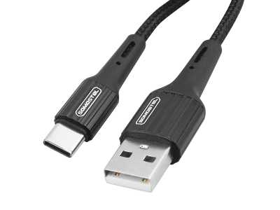 Kabel usb SOMOSTEL TYP-C 3.6A QUICK CHARGER 3.0 1m POWERLINE czarny SMS-BW06