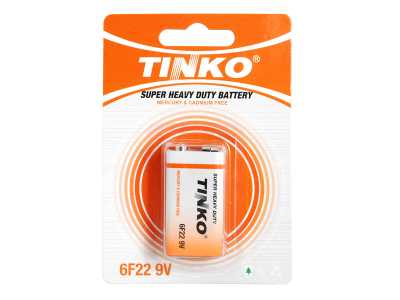 Bateria TINKO 6F22 9V, 1szt/blister.