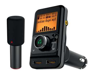 PS Transmiter FM LTC Bluetooth BT,  z mikrofonem Karaoke 2xUSB 1+2,4A TR225.