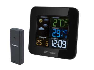 Stacja pogodowa HYUNDAI WS8446 kolor LCD, temperatura, data, czas, prognoza