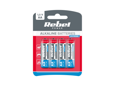Baterie alkaliczne REBEL EXTREME LR06 4szt./bl.