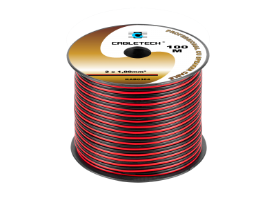 Kabel głośnikowy 1,0mm czarno-czerwony