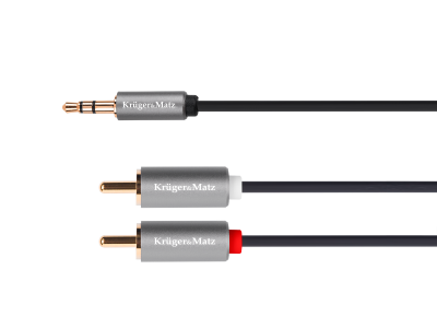 Kabel jack 3.5 wtyk stereo - 2RCA 1.8m Kruger&amp;Matz Basic