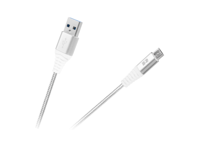 Kabel USB - USB micro REBEL 50 cm biały