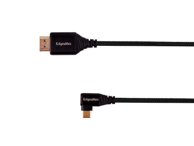 Kabel HDMI - wtyk kątowy typu C 2.0m  Kruger&amp;Matz