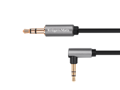 Kabel jack 3.5 wtyk kątowy stereo - 3.5 wtyk stereo 1.8m  Kruger&amp;Matz Basic