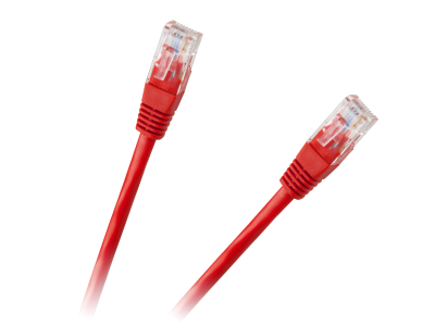 Patchcord kabel UTP 8c wtyk-wtyk 1.5m CCA czerwony