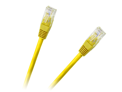 Patchcord kabel UTP 8c wtyk-wtyk 1,5m CCA żółty  cat.6e
