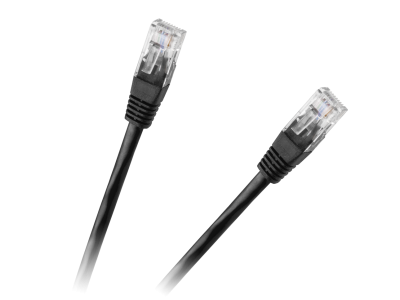 Patchcord kabel UTP 8c wtyk-wtyk 3,0m CCA czarny  cat.6e