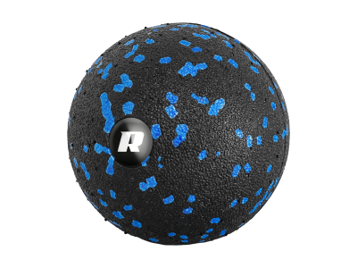 Piłka do masażu 8cm, kolor czarno-niebieski, materiał EPP, REBEL ACTIVE